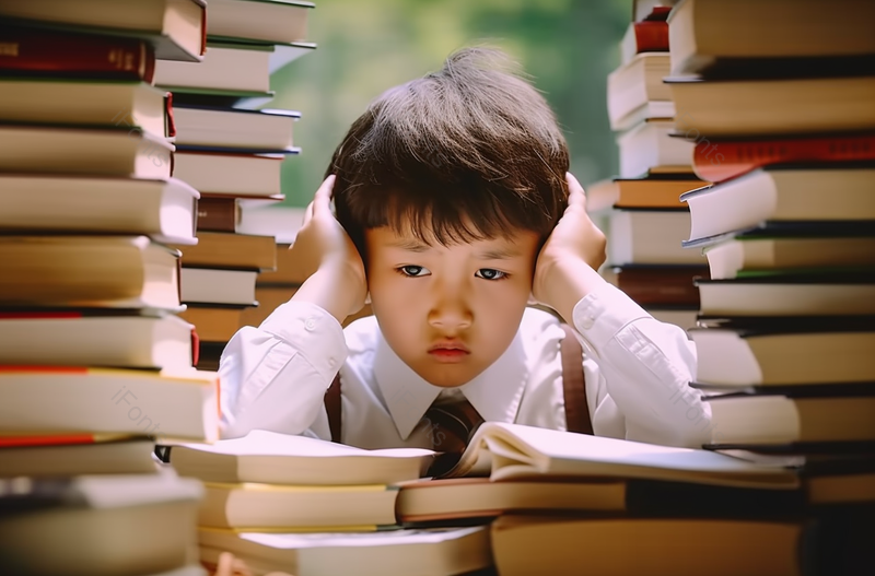 家庭作业男孩学习压力大难过烦恼摄影图,高清,摄影图,摄影图片,图片大全,摄影图免费下载